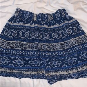 blue skirt